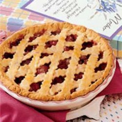 Rhubarb Raspberry Pie recipe