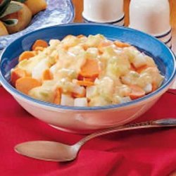 Cheesy Turnips and Carrots recipe