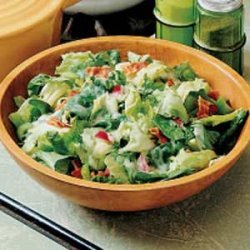 Greens with Hot Bacon Dressing recipe