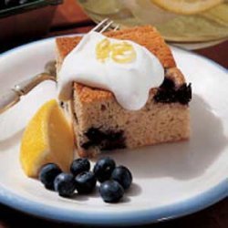 Blueberry Pudding with Lemon Cream Sauce recipe