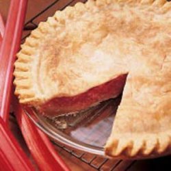 Rhubarb Custard Pie recipe