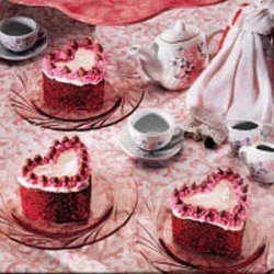 Classic Red Velvet Heart Cakes recipe