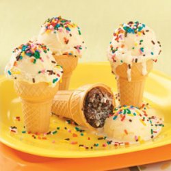 Brownie Ice Cream Cones recipe