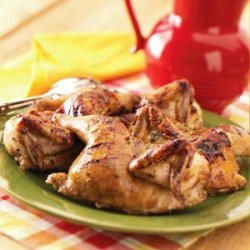 Grilled Game Hens recipe