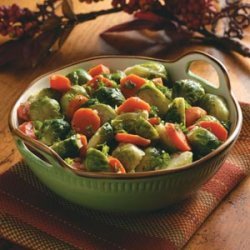 Buttery Carrots and Brussels Sprouts recipe
