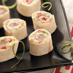 Pretty Ham Pinwheels recipe