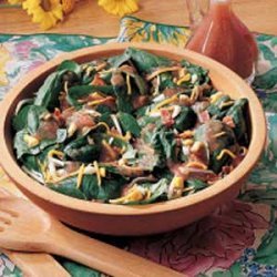 Spinach Salad with Rhubarb Dressing recipe