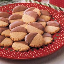 Dipped Peanut Butter Cookies recipe