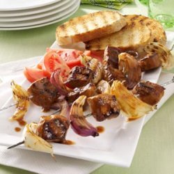Pork and Onion Kabobs recipe