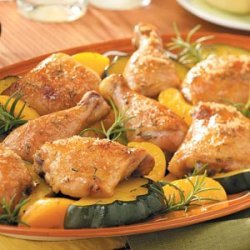 Baked Chicken and Acorn Squash recipe