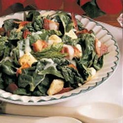 Warm Bacon Spinach Salad recipe
