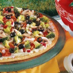 Festive Veggie Pizza recipe