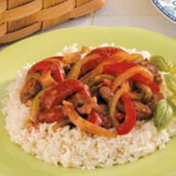 Beef with Sweet Peppers recipe