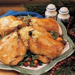 Orange-Glazed Cornish Hens recipe