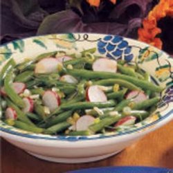 Green Beans with Radishes recipe