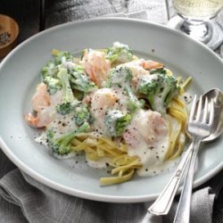 Broccoli Shrimp Alfredo recipe