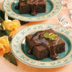 Chocolate Cake With Fudge Sauce recipe