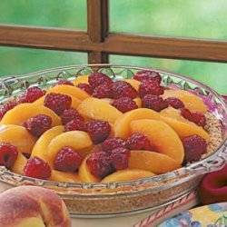 Cool Raspberry Peach Pie recipe