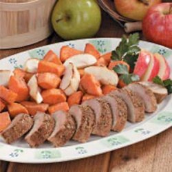 Pork with Apples and Sweet Potatoes recipe