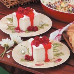 White Cake with Raspberry Sauce recipe