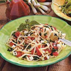 Spinach Tomato Linguine recipe