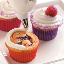 Raspberry Swirl Cupcakes recipe
