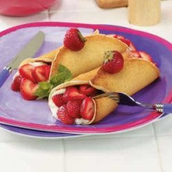 Berry Cream Pancakes recipe