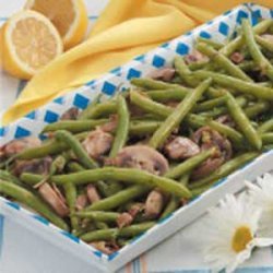 Savory Green Beans with Mushrooms recipe