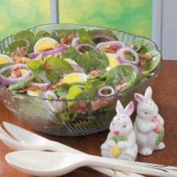 Sweet-Sour Spinach Salad recipe