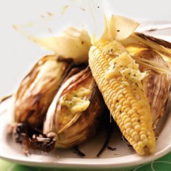 Grilled Corn with Chive Butter recipe