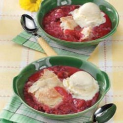 Rhubarb Strawberry Cobbler recipe