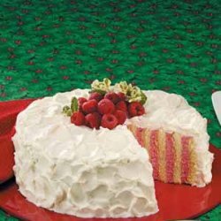 Raspberry Ribbon Cake recipe