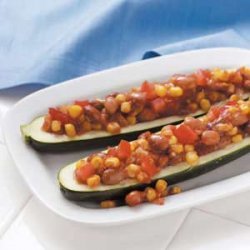 Pinto Bean Zucchini Boats recipe