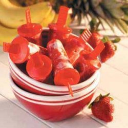 Strawberry Banana Ice Pops recipe