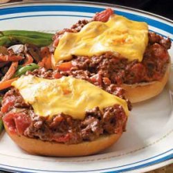 Broiled Pizza Burgers recipe