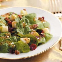 Cranberry Pear Spinach Salad recipe