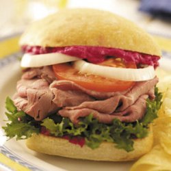 Beef Sandwiches with Beet Spread recipe