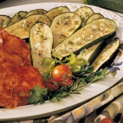 Broiled Zucchini with Rosemary Butter recipe