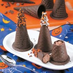 Mousse-Filled Witches' Hats recipe
