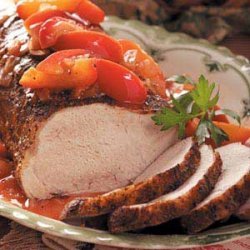 Spiced Pork Loin with Plums recipe