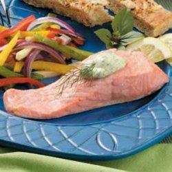Poached Salmon and Dill Sauce recipe
