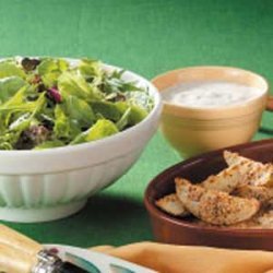 Greens with Creamy Herbed Salad Dressing recipe