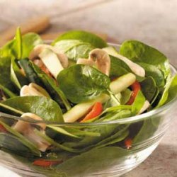 Roasted Pepper Spinach Salad recipe