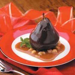 Chocolate Pears in Caramel Sauce recipe
