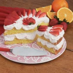Strawbery Orange Meringue Cake recipe