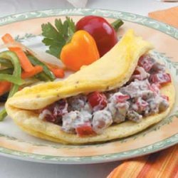 Fluffy Sausage Omelet recipe