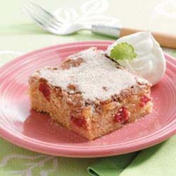 Cinnamon-Sugar Rhubarb Cake recipe