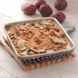 Saucy Potatoes with Ham recipe
