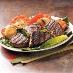 Beef Filets with Grilled Vegetables recipe