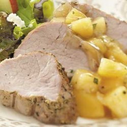 Pork with Savory Quince Compote recipe